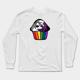 Asexual Pride Rainbow Cupcake Long Sleeve T-Shirt